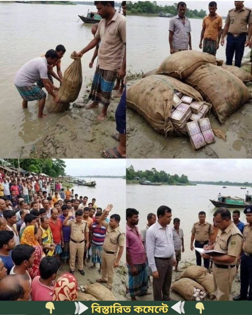 নদীতে ভেসে আসলো বেশ কয়েক ব’স্তুা টা’কা লোকজন…See More